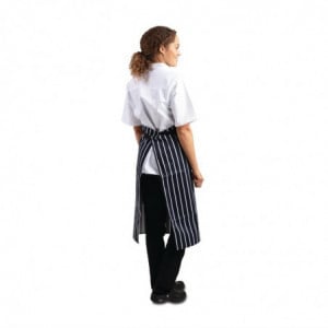 Tablier De Cuisine Rayé Bleu Et Blanc 760 X 920 Mm - Whites Chefs Clothing - Fourniresto