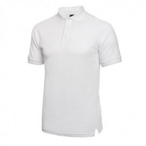 Unisex White Polo - Size S - FourniResto - Fourniresto