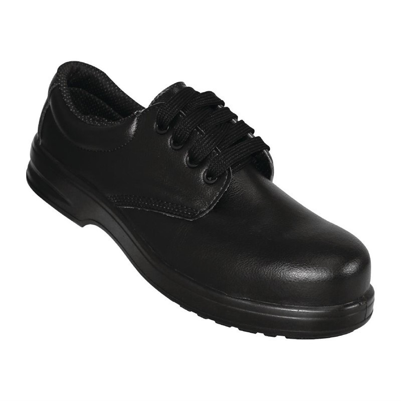 Black Lace-Up Safety Shoes - Size 41 - Lites Safety Footwear - Fourniresto