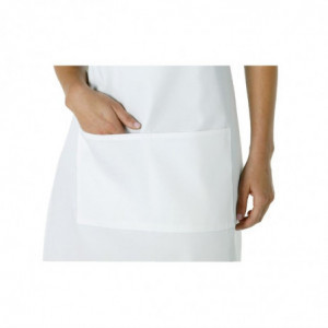 White Bib Apron with Pockets and Adjustable Neck Strap - Chef Works - Fourniresto