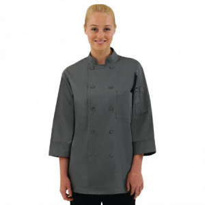 Unisex Grey Kitchen Jacket - Size XXL - Chef Works - Fourniresto