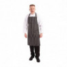 Tablier De Cuisine Rayé Noir Et Blanc 760 X 970 Mm - Whites Chefs Clothing - Fourniresto