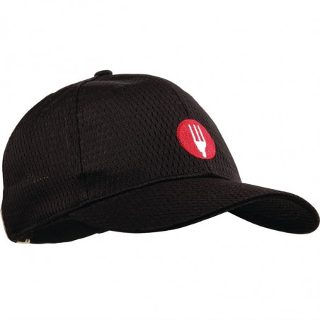 Cool Vent Black Polycotton Baseball Cap - One Size - Chef Works - Fourniresto