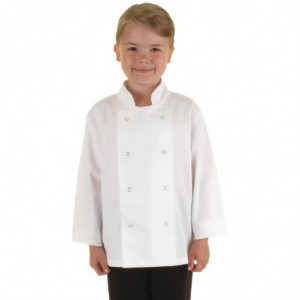 Veste De Cuisine Blanche Pour Enfant - Taille L/Xl 8/10 Ans - Whites Chefs Clothing - Fourniresto