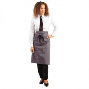 Avental de garçom cinza antracite em poliéster/algodão 1000 x 700 mm - Whites Chefs Clothing - Fourniresto