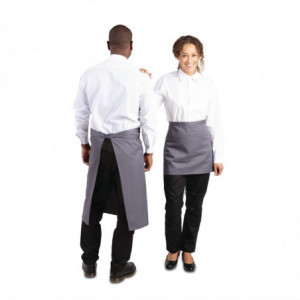 Avental de garçom cinza antracite em poliéster/algodão 1000 x 700 mm - Whites Chefs Clothing - Fourniresto