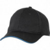 Black Cool Vent Baseball Cap with Blue Trim in Polycotton - One Size - Chef Works - Fourniresto