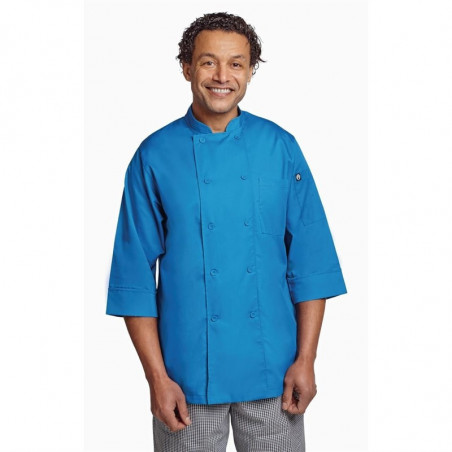 Veste De Cuisine Mixte Bleue - Taille M - Chef Works - Fourniresto