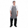 Bib Apron with Adjustable Neck Strap and Double Pocket Gray 610 x 860 mm - Chef Works - Fourniresto