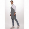Bib Apron with Adjustable Neck Strap and Double Pocket Gray 610 x 860 mm - Chef Works - Fourniresto
