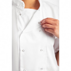 White Short Sleeve Boston Kitchen Jacket - Size S - Whites Chefs Clothing - Fourniresto
