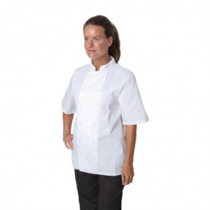 Casaco de Cozinha Branco de Mangas Curtas Boston - Tamanho XL - Whites Chefs Clothing - Fourniresto