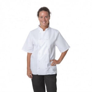 Casaco de Cozinha Branco de Mangas Curtas Boston - Tamanho XL - Whites Chefs Clothing - Fourniresto