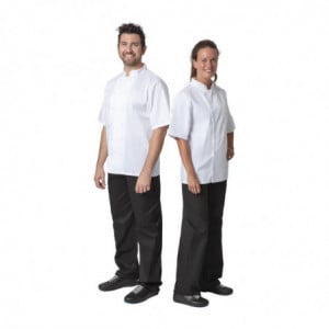 Casaco de Cozinha Branco de Mangas Curtas Boston - Tamanho XL - Whites Chefs Clothing - Fourniresto