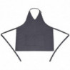 Server Apron V-neck Grey Anthracite in Polycotton 838 x 698 mm - Whites Chefs Clothing - Fourniresto