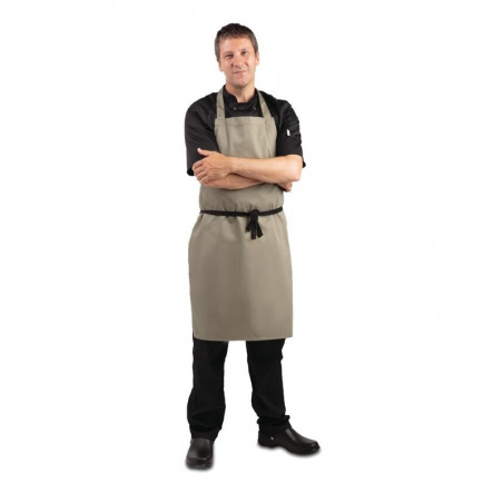 Olive Bib Apron in Polycotton 711 x 965 mm - Whites Chefs Clothing - Fourniresto