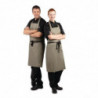 Olive Bib Apron in Polycotton 711 x 965 mm - Whites Chefs Clothing - Fourniresto
