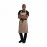 Tablier Bavette Marron Clair en Polycoton 711 x 965 mm  - Whites Chefs Clothing - Fourniresto