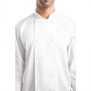 Casaco de Cozinha Unissex Branco de Mangas Compridas Calgary - Tamanho L - Chef Works - Fourniresto