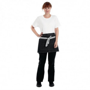 Avental de Servidor Curto Denim Preto Southside 400 x 760 mm - Whites Chefs Clothing - Fourniresto