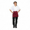 Tablier de Serveur Court Bordeaux en Polycoton 373 x 750 mm - Whites Chefs Clothing - Fourniresto