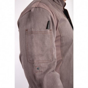 Unisex Graphite Gray Hartford Zipper Chef Jacket - Size XS - Chef Works - Fourniresto