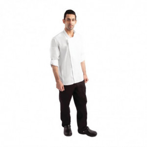 Veste de Cuisine Mixte à Fermeture Eclair Blanche Hartford - Taille M - Chef Works - Fourniresto