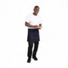 Tablier de Serveur Denim Bleu avec Ceinture Ocre en Coton 700 x 430 mm - Whites Chefs Clothing - Fourniresto