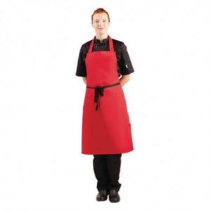 Red Polycotton Bib Apron - Whites Chefs Clothing - Fourniresto