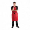 Avental Bavete Vermelho em Polycotton - Whites Chefs Clothing - Fourniresto