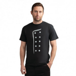Black Printed T-shirt - Size XL - FourniResto - Fourniresto