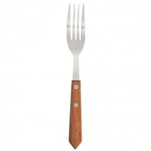 Garfo de Carne com Cabo de Madeira 200 mm - Conjunto de 12 - Olympia - Fourniresto