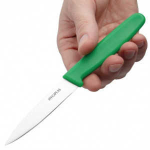 Couteau D'Office Vert Lame 7,5 Cm - Hygiplas - Fourniresto