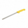 Faca de corte amarela com lâmina serrilhada de 25,5 cm - Hygiplas - Fourniresto