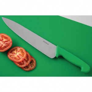 Couteau De Cuisinier Vert Lame 25,5 Cm - Hygiplas - Fourniresto