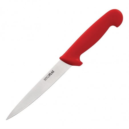 Couteau de Filetagem Vermelho Lâmina 15 Cm - Hygiplas - Fourniresto