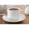 Tasse À Thé Empilable Blanche Whiteware 200 Ml Ø 80 Mm - Lote De 12 - Olympia - Fourniresto