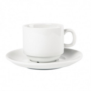 Tasse À Thé Empilable Blanche Whiteware 200 Ml Ø 80 Mm - Lote De 12 - Olympia - Fourniresto