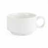 Tasse À Espresso Empilable Blanche 85 Ml Ø 80 Mm - Lote De 12 - Olympia - Fourniresto
