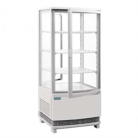 Vitrine Refrigerada Positiva Branca 2 Portas Curvadas 86 L - Polar