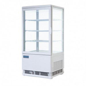 Vitrina refrigerada positiva branca com 2 portas curvas 86 L - Polar - Fourniresto