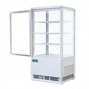 Vitrine Refrigerada Positiva Branca 2 Portas Curvadas 86 L - Polar