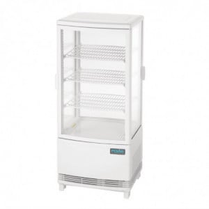 Vitrina refrigerada positiva branca com 2 portas curvas 86 L - Polar - Fourniresto