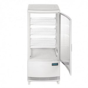 Vitrina refrigerada positiva branca com 2 portas curvas 86 L - Polar - Fourniresto