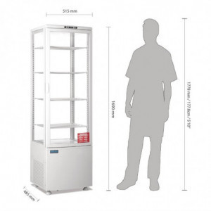 Vitrine Refrigerada Positiva Branca Porta Curva 235 L - Polar