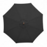 Black Round Parasol Ø 3 M - Bolero - Fourniresto