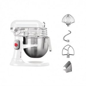 Batedeira Profissional Branca 6,9 L - KitchenAid - Fourniresto