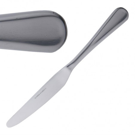 Roma Stainless Steel Table Knife - Set of 12 - Olympia - Fourniresto