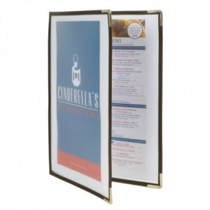 Protetor de Menu Crystal A4 Duplo - Conjunto de 3 - Securit - Fourniresto