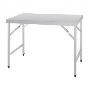 Large Folding Stainless Steel Table 1800 mm - Vogue - Fourniresto